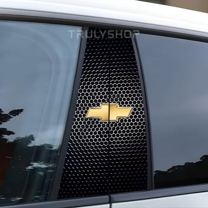 Carbon Fibre Car Center Column Protector（With Custom Car Logo）2pc | Easy Install