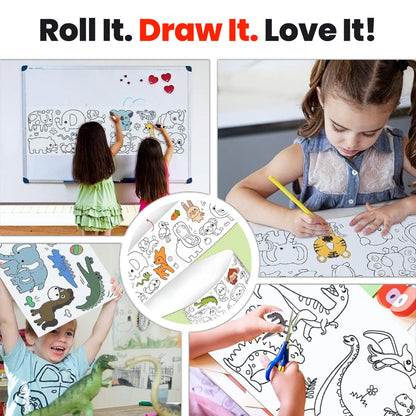 Kidraw Art Roll - Color Your Own World Only @1 movie Ticket Price