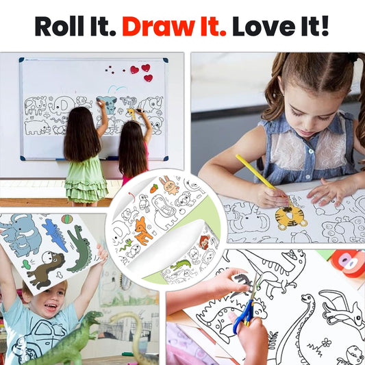 Kidraw Art Roll - Color Your Own World Only @1 movie Ticket Price