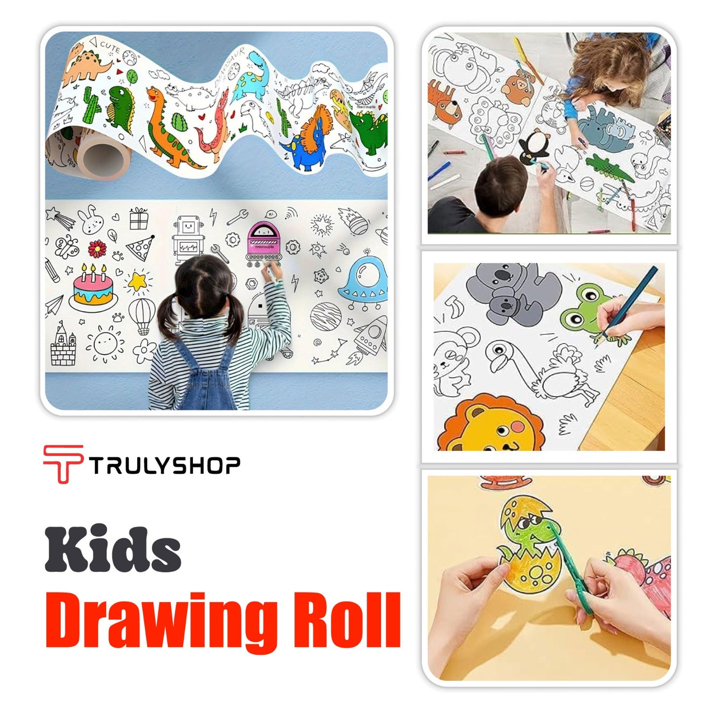 Kidraw Art Roll - Color Your Own World Only @1 movie Ticket Price