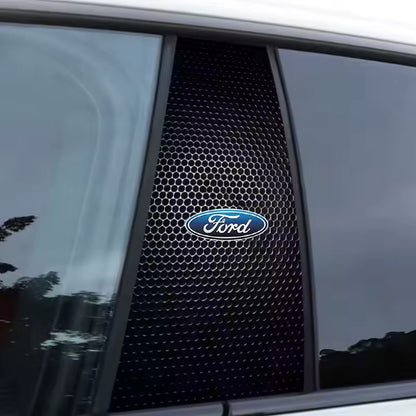 Carbon Fibre Car Center Column Protector（With Custom Car Logo）2pc | Easy Install